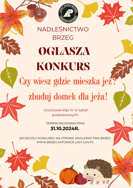 Konkurs ,,Czy wiesz gdzie mieszka jeż? Zbuduj domek dla jeża!"