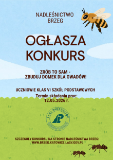 OGŁASZAMY KONKURS "ZRÓB TO SAM- ZBUDUJ DOMEK DLA OWADÓW"